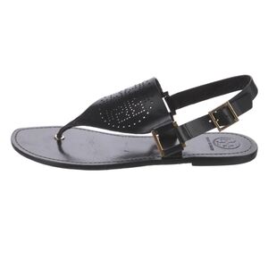 Tory Burch Womens Officine Creative T strap Thong Logo Sandals Flats shoes sz 7M